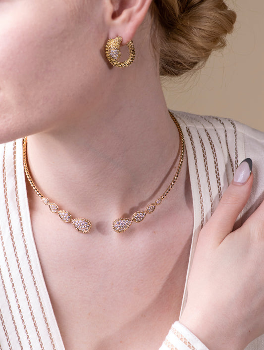 Boucheron Serpent Boheme Choker & Hoop Earrings