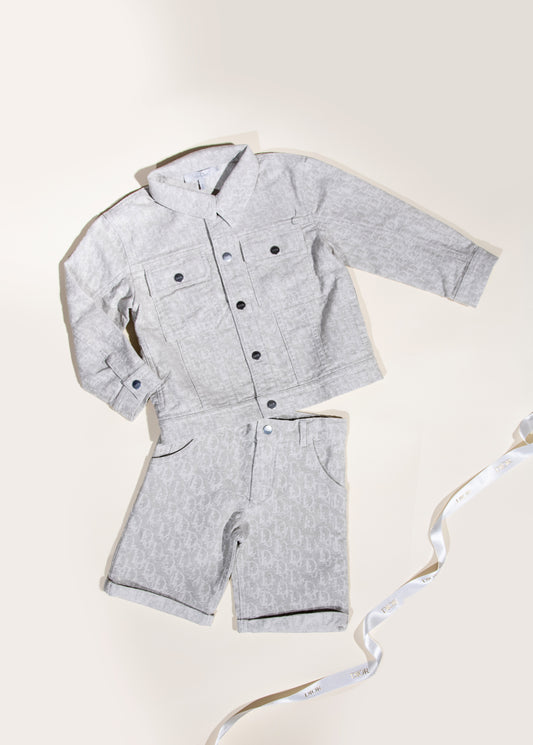 Dior Ivory 'DIOR' Cotton Jacquard