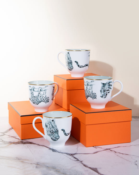 Hermès Carnets D’Equateur Felines Mugs