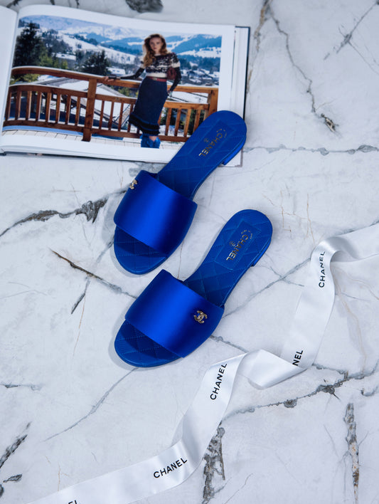 Chanel Royal Blue Sandals