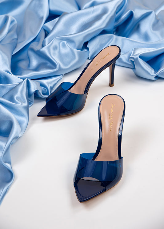 Gianvito Rossi - Elle 85 Blue Sandals