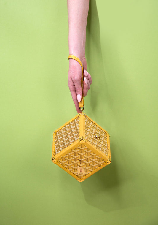 Goyard Sac Malle Dé in Yellow