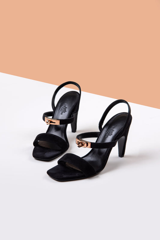 Hermès Glamour 90 Sandal in Black RGHW