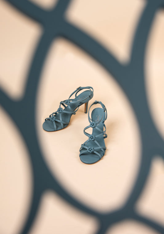 Chanel Sandals with Flowers in Blue