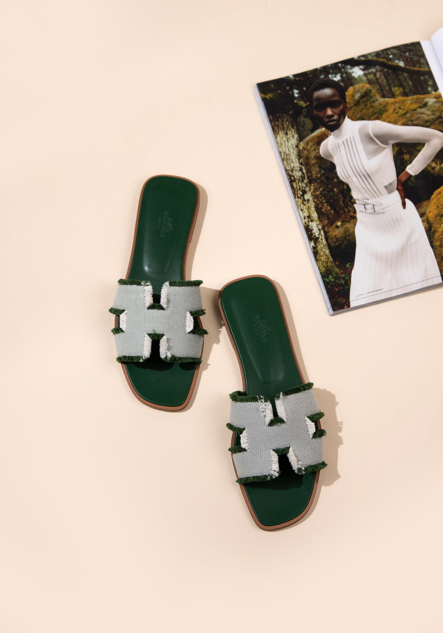 Hermès Canvas Orans in Vert