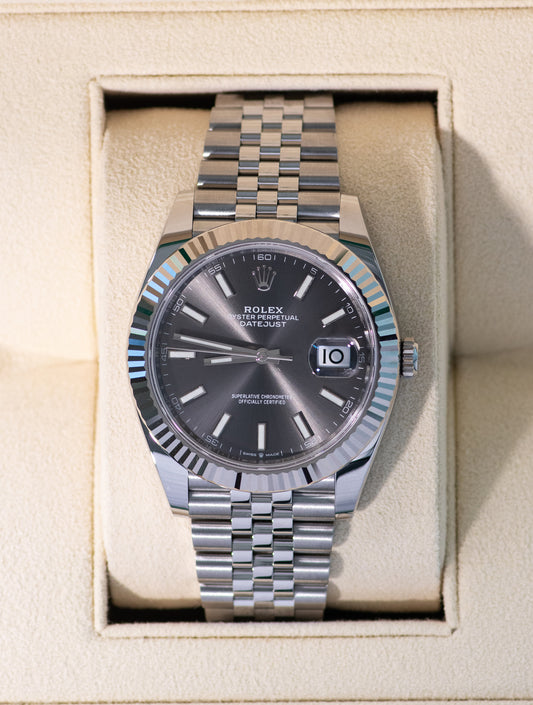 Rolex Oyster Perpetual Datejust Grey Dial Watch