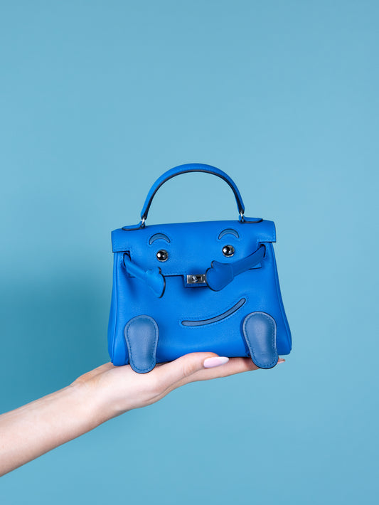 Hermès Kelly Doll in Blue Zellige PHW