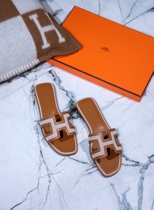 Hermès Canvas Orans Noisette Beige Dore