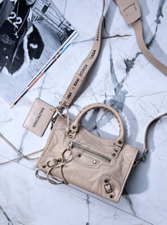 Balenciaga Mini Classic City Bag in Beige