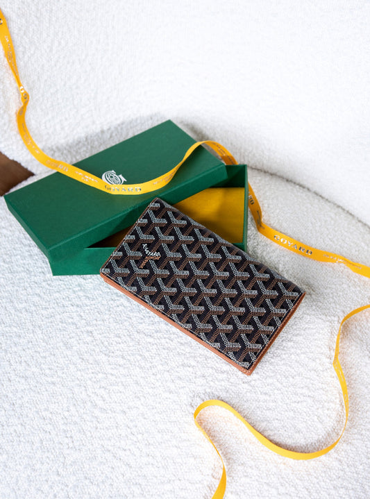 Goyard Richelieu Wallet in Black & Tan