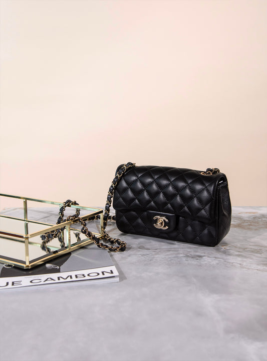 Chanel Black Mini Classic Flap Bag GHW
