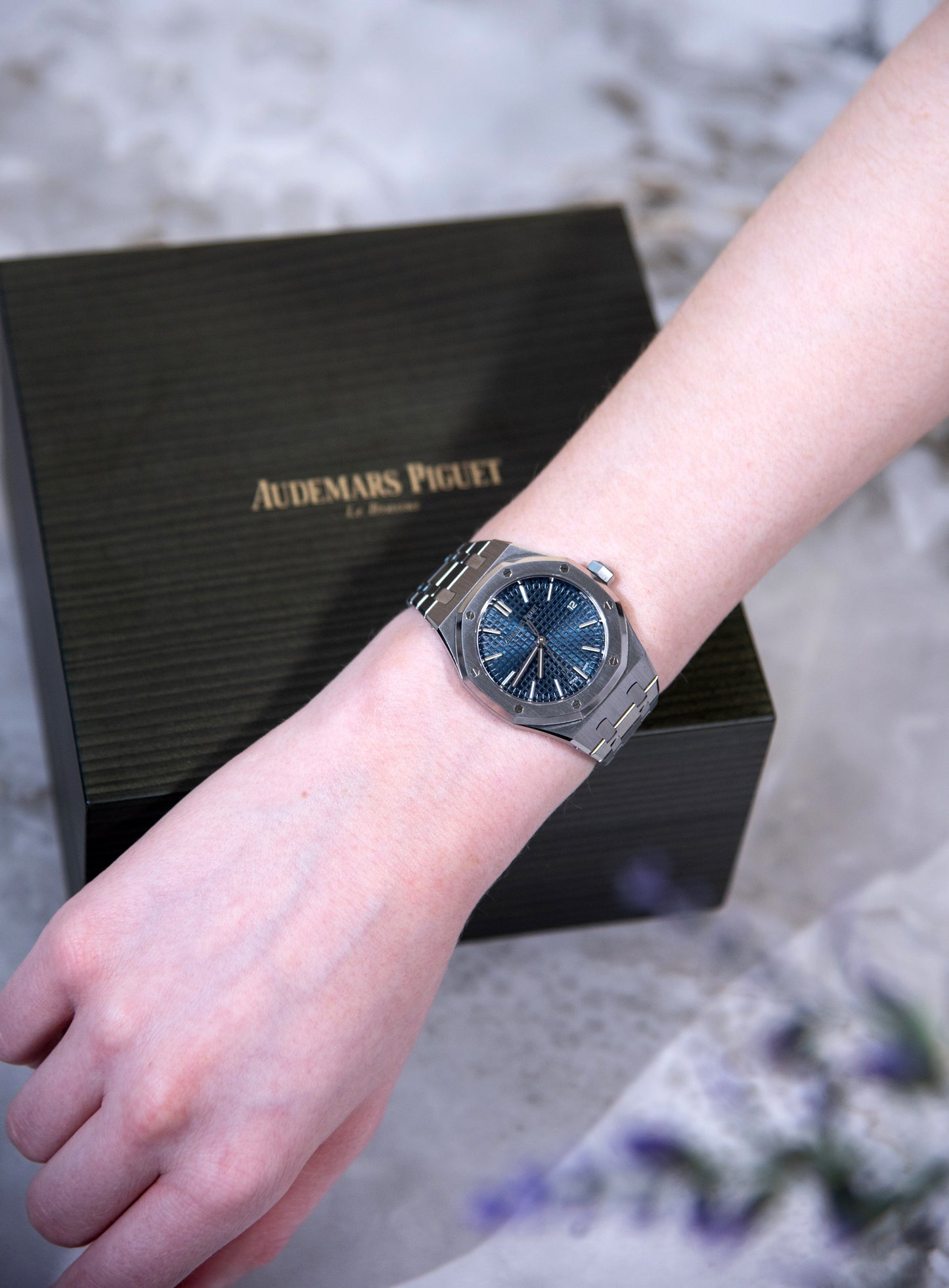 Audemars Piguet 50th Anniversary Royal Oak 37mm Blue Nuit Dial Watch