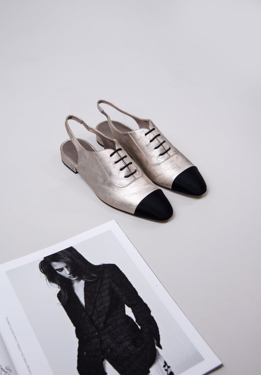 Chanel Lace-Ups in Copper/Black