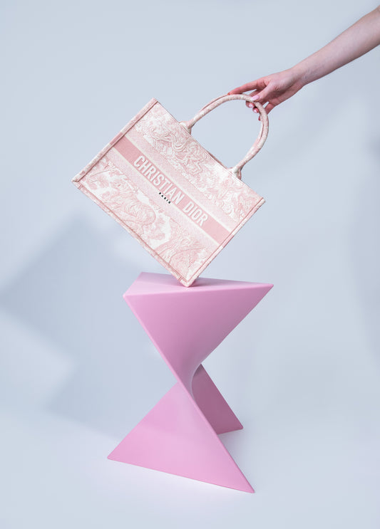 Dior Book Tote Pink Toile