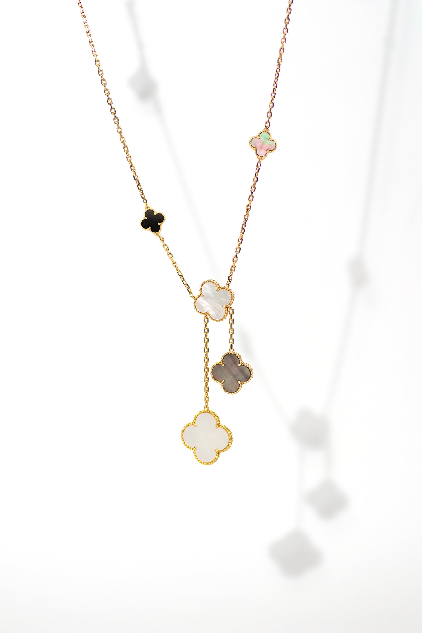 Van Cleef Vintage Alhambra MOP 10 Motifs Necklace & Earring