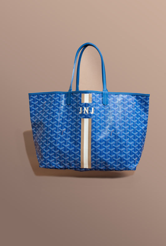 Goyard Blue Saint Louis Tote PM Bag with Stripe