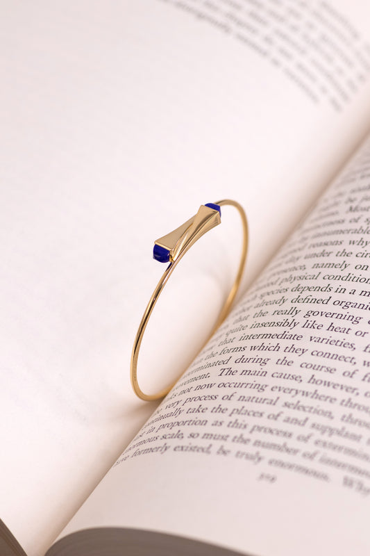 Marli Cleo Gold/Blue Slip-on Bracelet