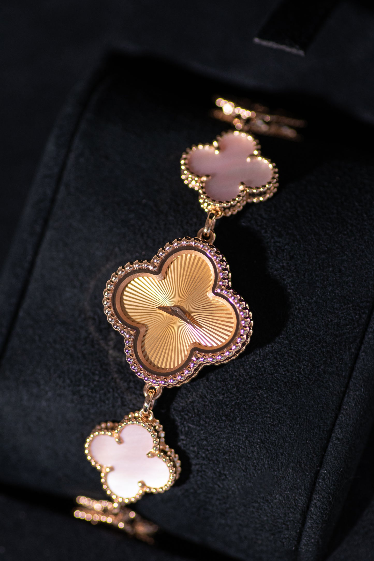 Van Cleef Alhambra MOP Pink Bracelet Watch