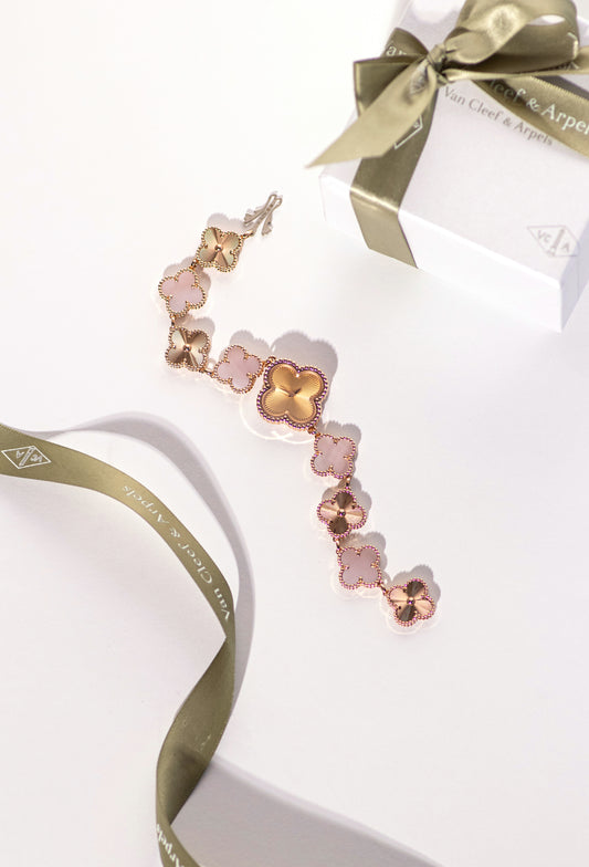 Van Cleef Alhambra MOP Pink Bracelet Watch