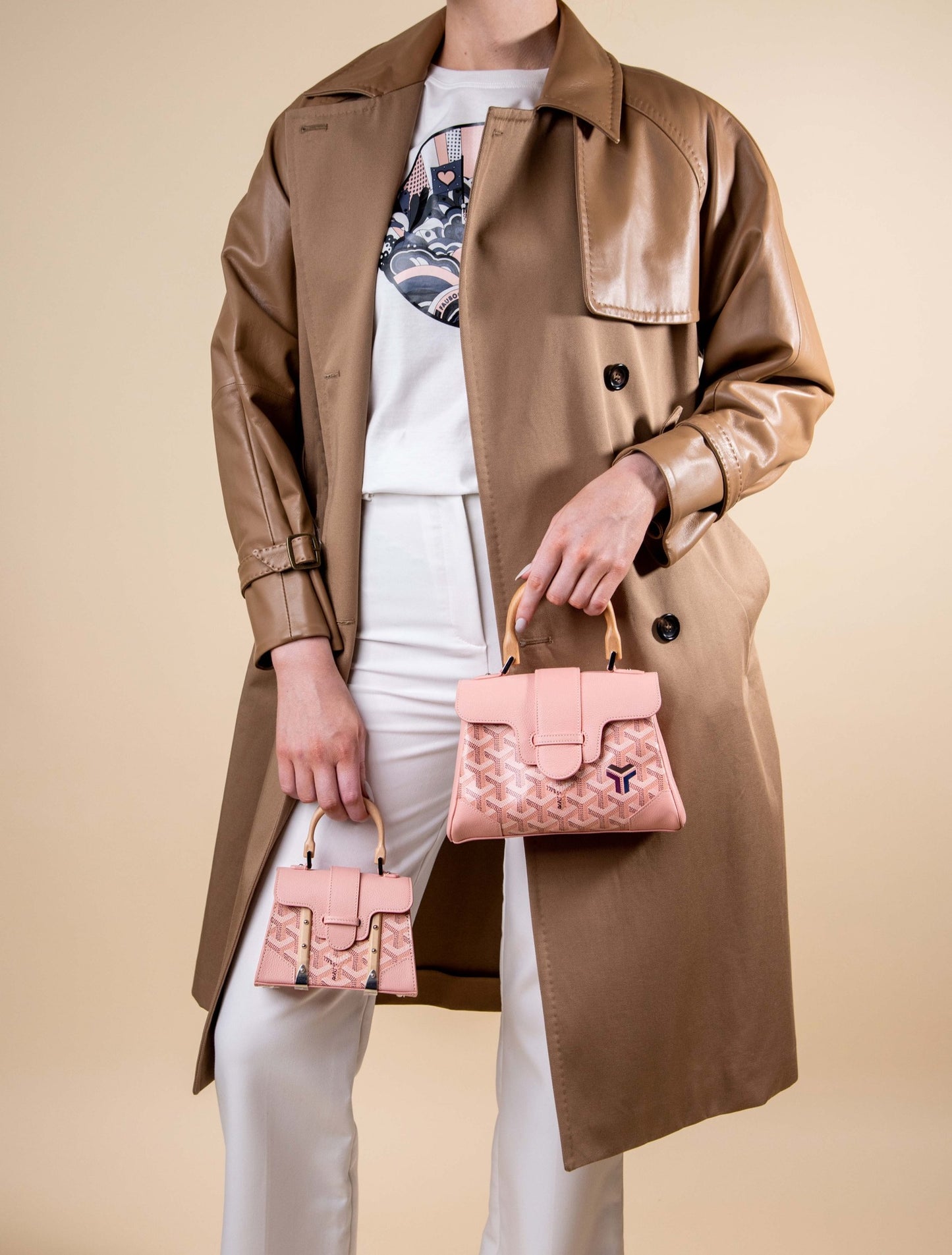 Goyard Micro Saigon Structure & Mini Saigon Bags in Powder Pink