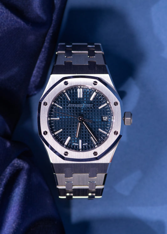 Audemars Piguet 50th Anniversary Royal Oak 37mm Blue Nuit Dial Watch