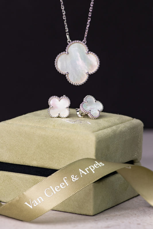Van Cleef MOP Magic Motifs and Vintage Earrings