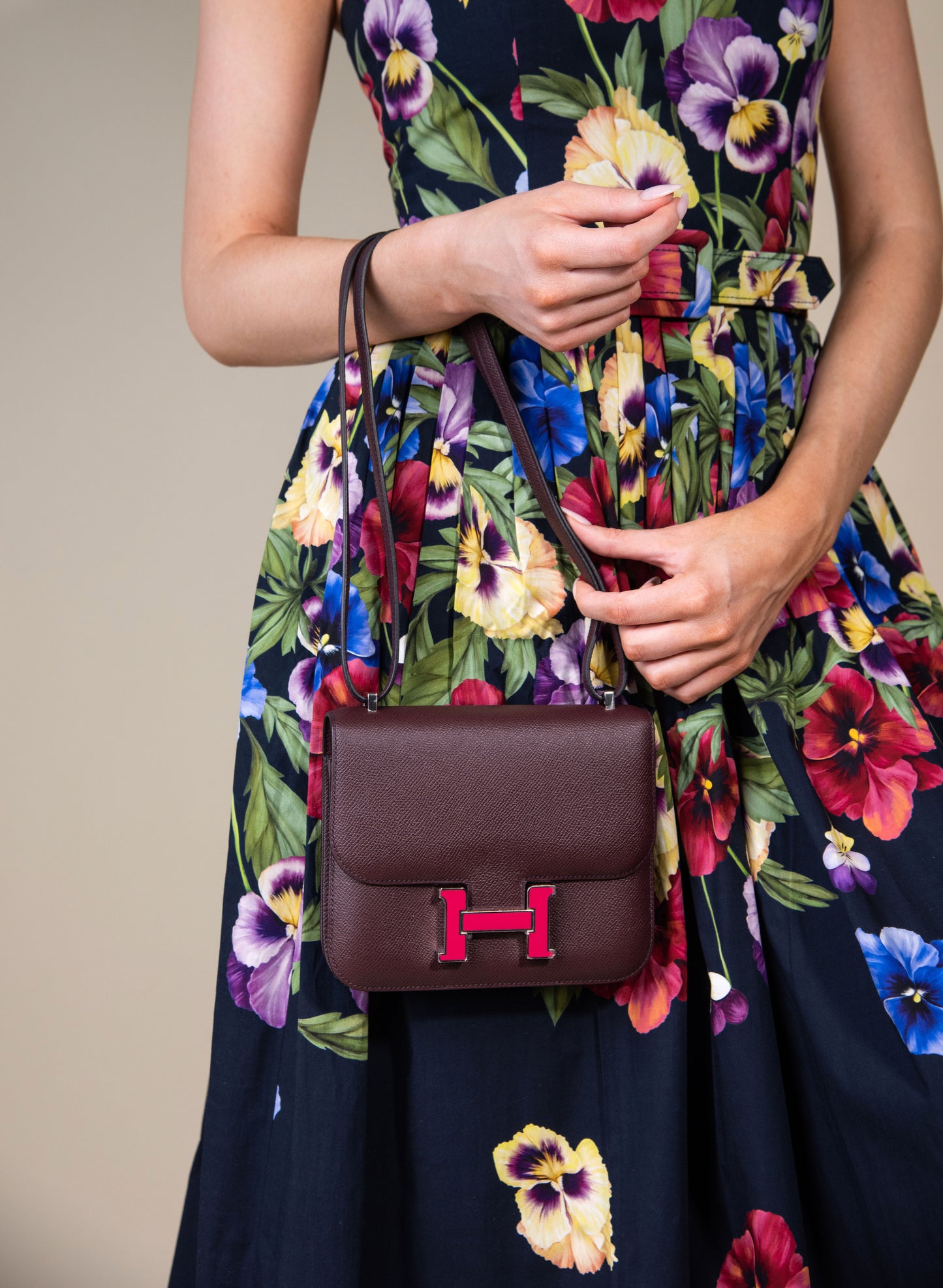 Hermès Constance 18 Rouge Sellier & Enamel H