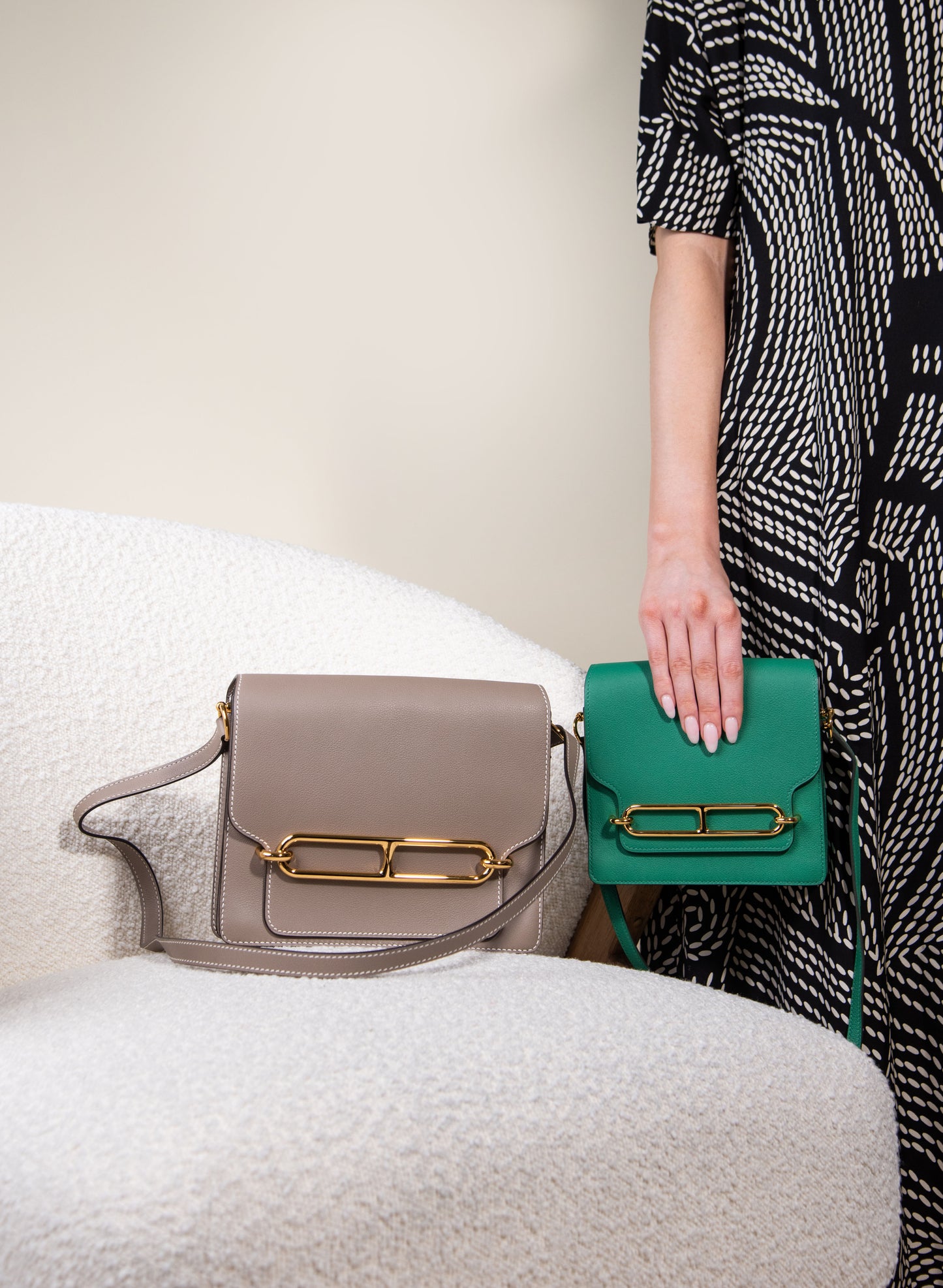 Hermès - Roulis 18 in Vert Vertigo & Roulis 23 in Gris Asphalt
