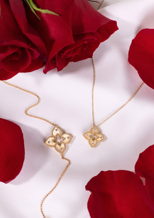 Roberto Coin - Princess Flower Gold Bracelet & Necklace