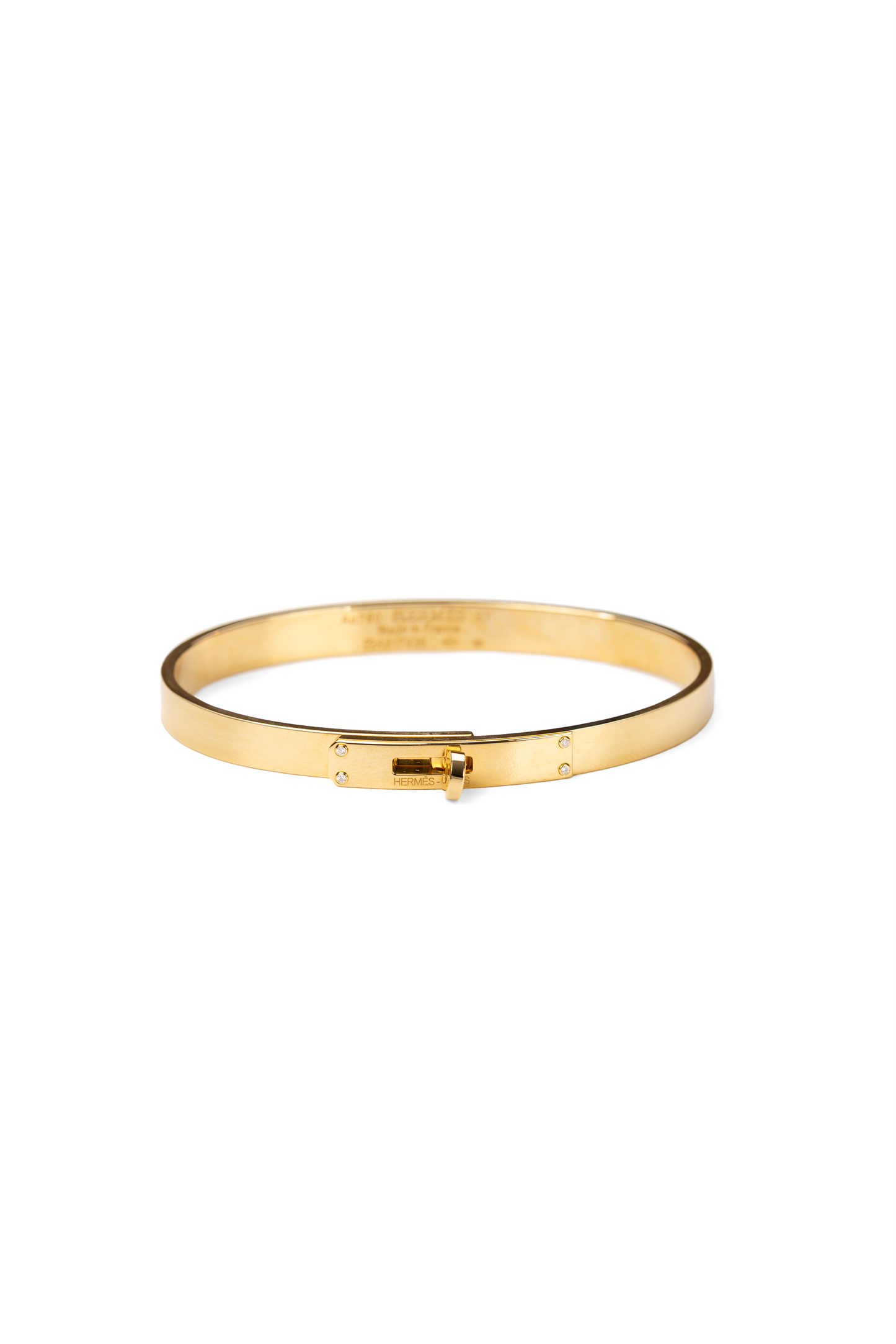 Hermes Kelly Lock Bracelet in Yellow Gold