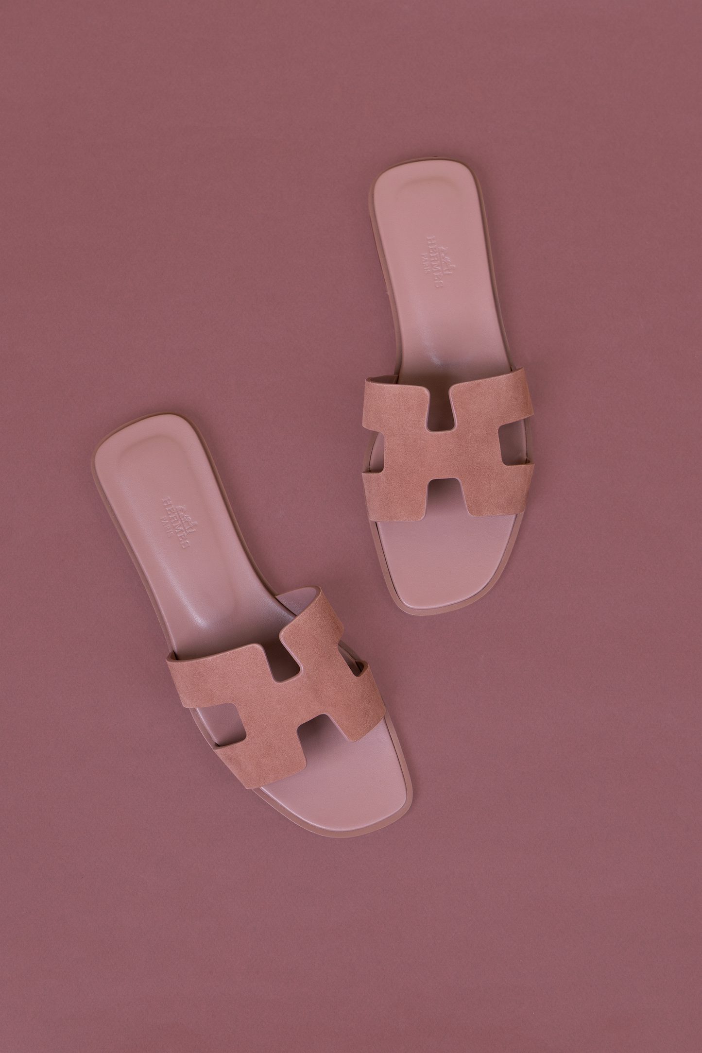 Hermès Suede Orans in Rose Antique