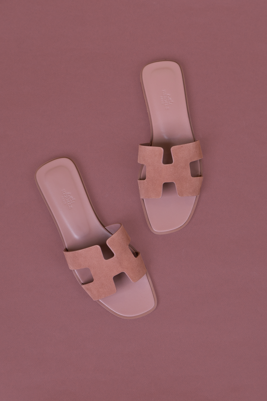 Hermès Suede Orans in Rose Antique
