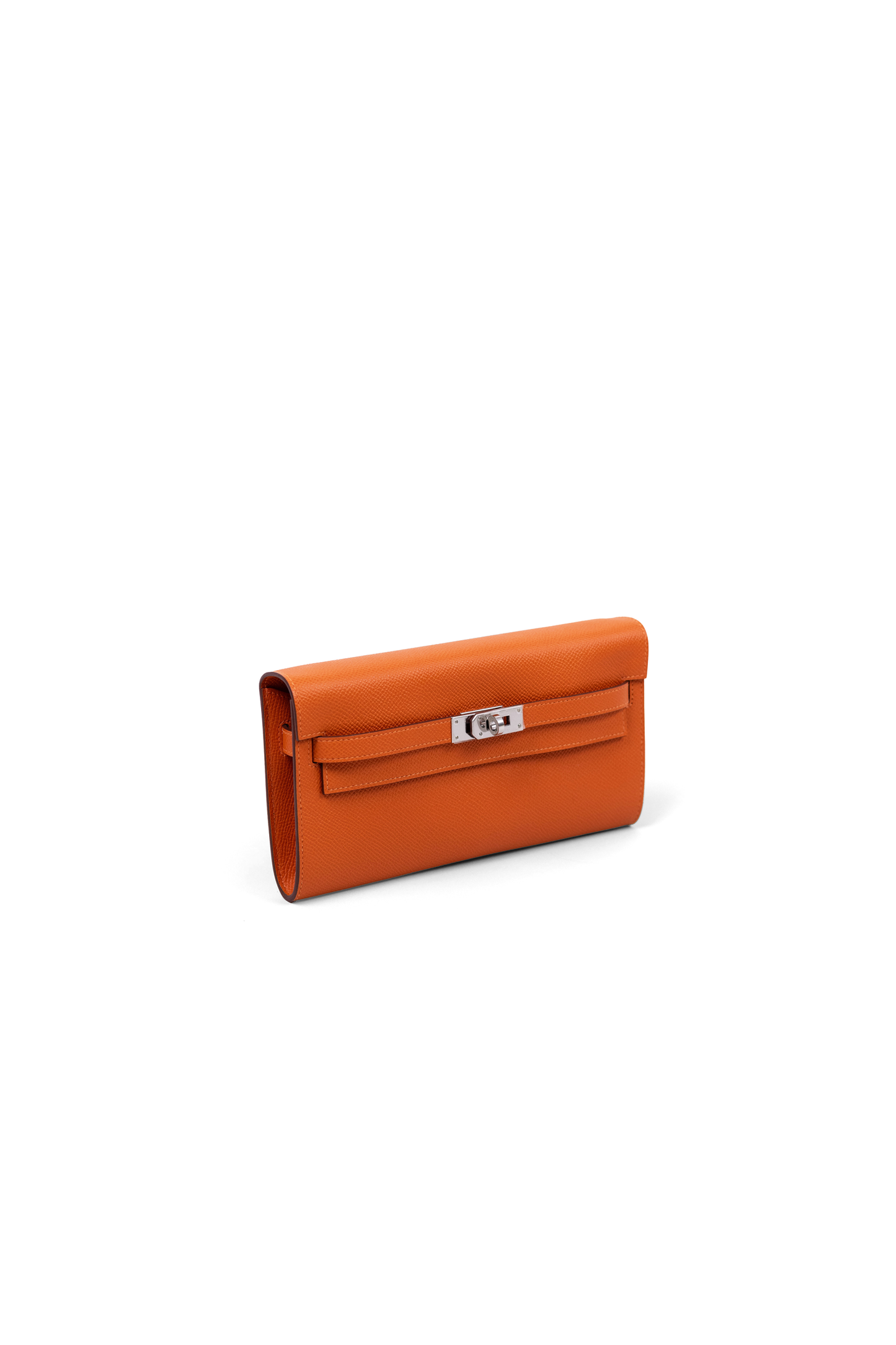 Hermés Kelly Wallet To Go in Orange PHW