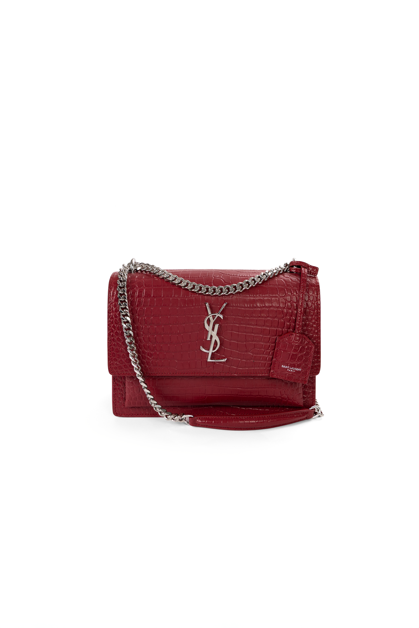 Yves Saint Laurent Red Crossbody in Crocodile Leather