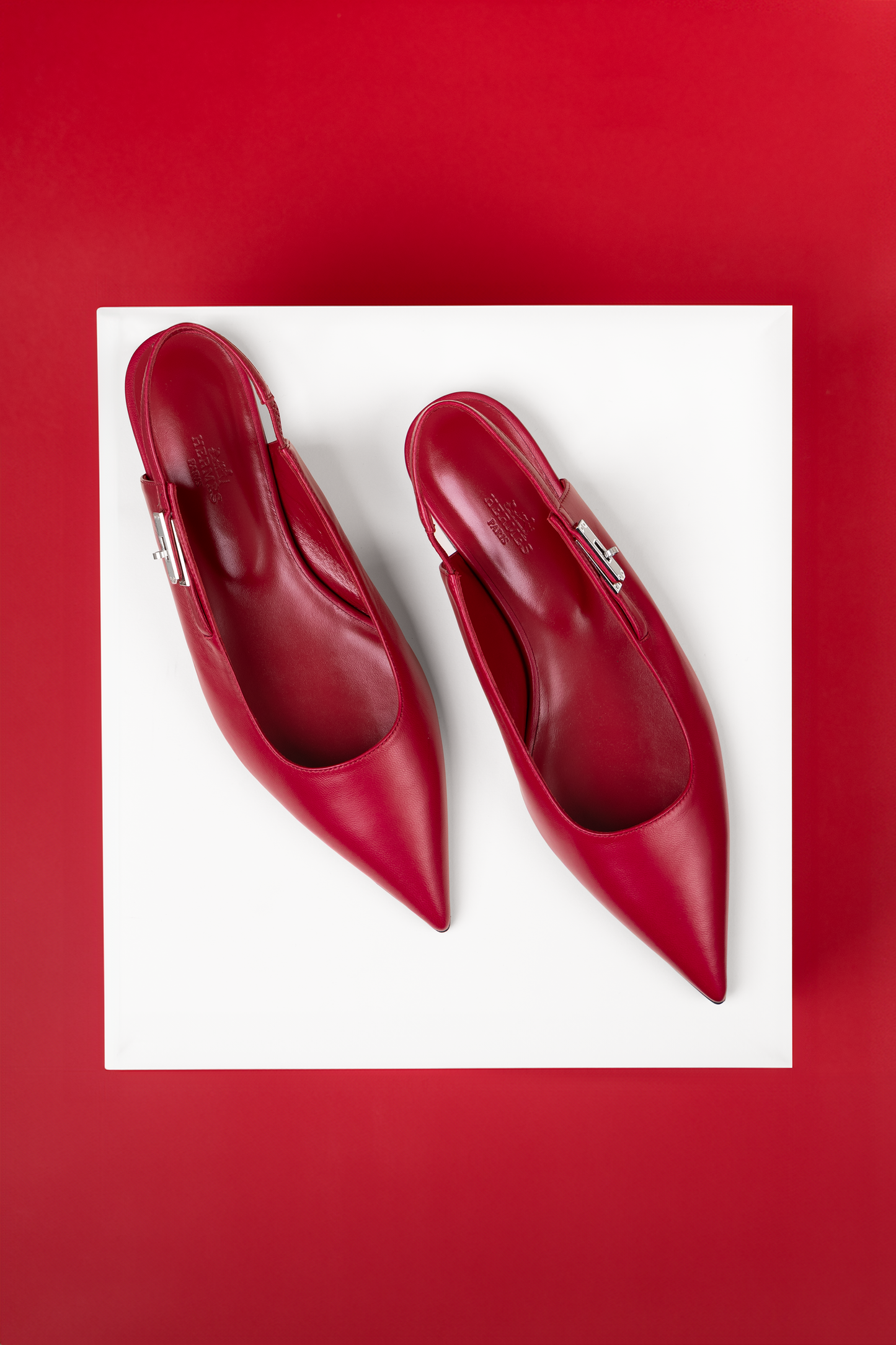 Hermès Rose Framboise Lovely Slingback PHW