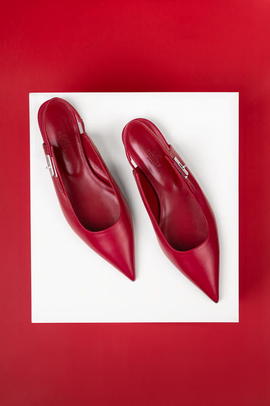 Hermès Rose Framboise Lovely Slingback PHW