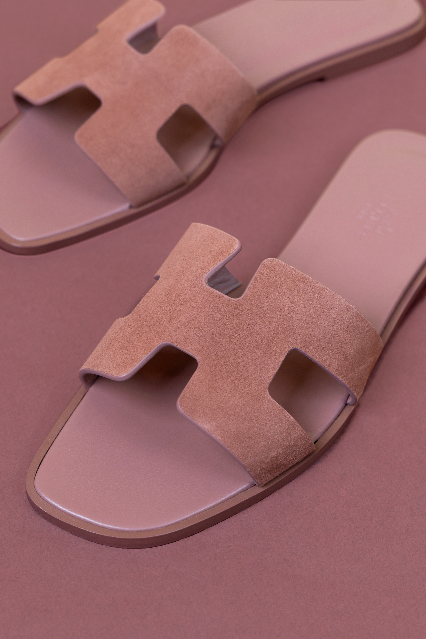 Hermès Suede Orans in Rose Antique