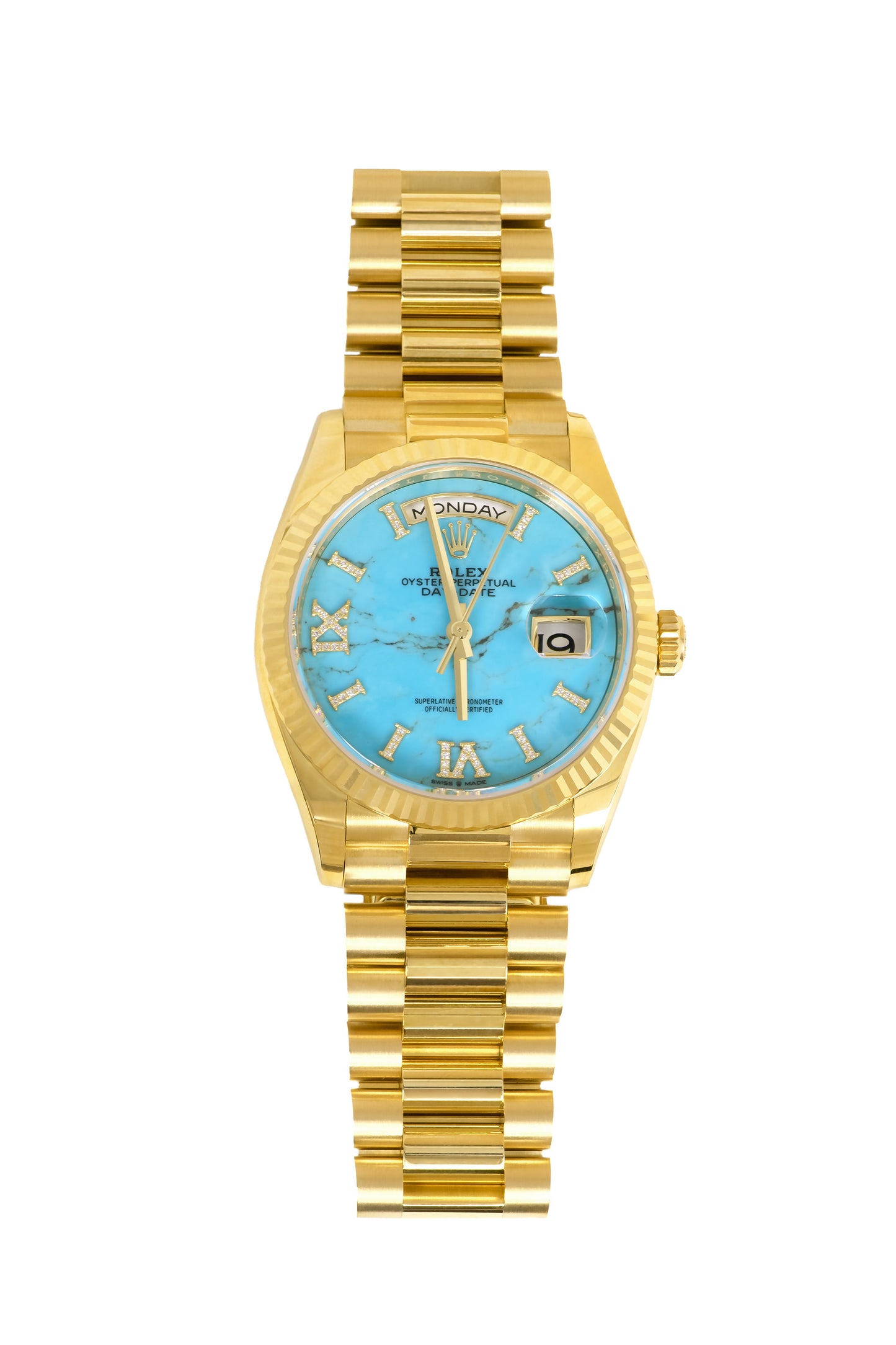 Rolex Day Date 36mm in Yellow Gold with Turquiose Dial