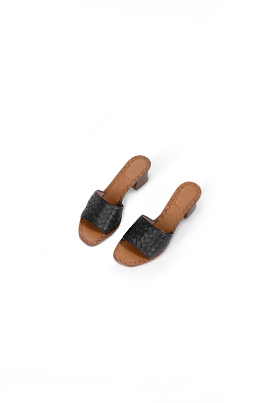 Bottega Veneta Black Heeled Sandals
