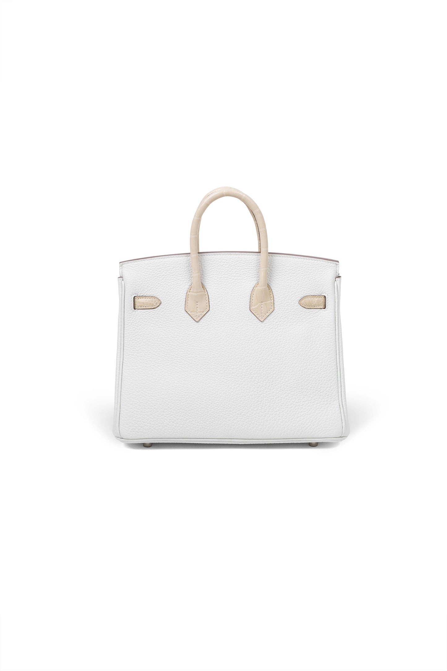 Hermès Birkin 25 Togo Touch Matte Alligator in Mushroom & Vanilla