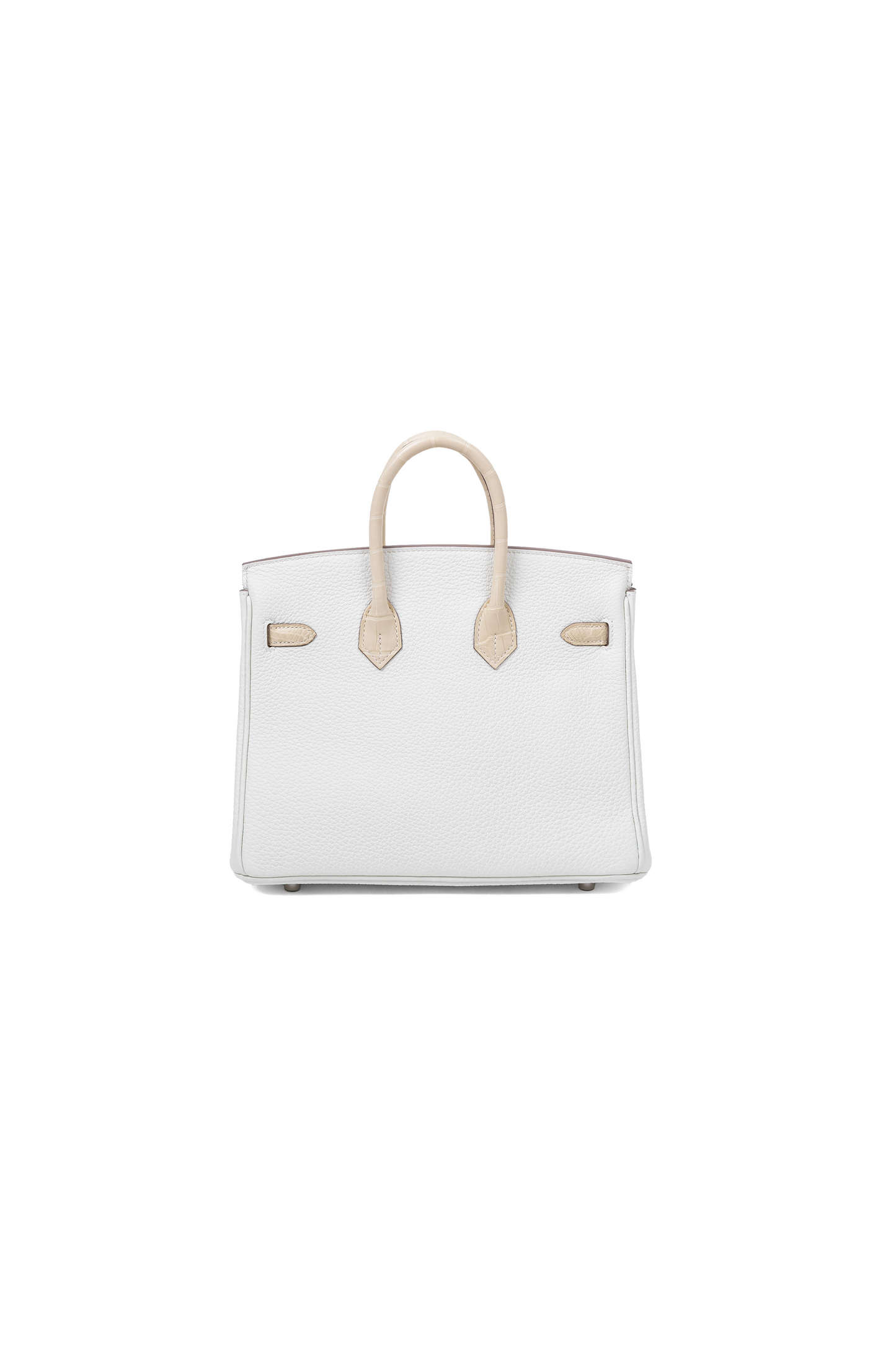 Hermès Birkin 25 Togo Touch Matte Alligator in Mushroom & Vanilla