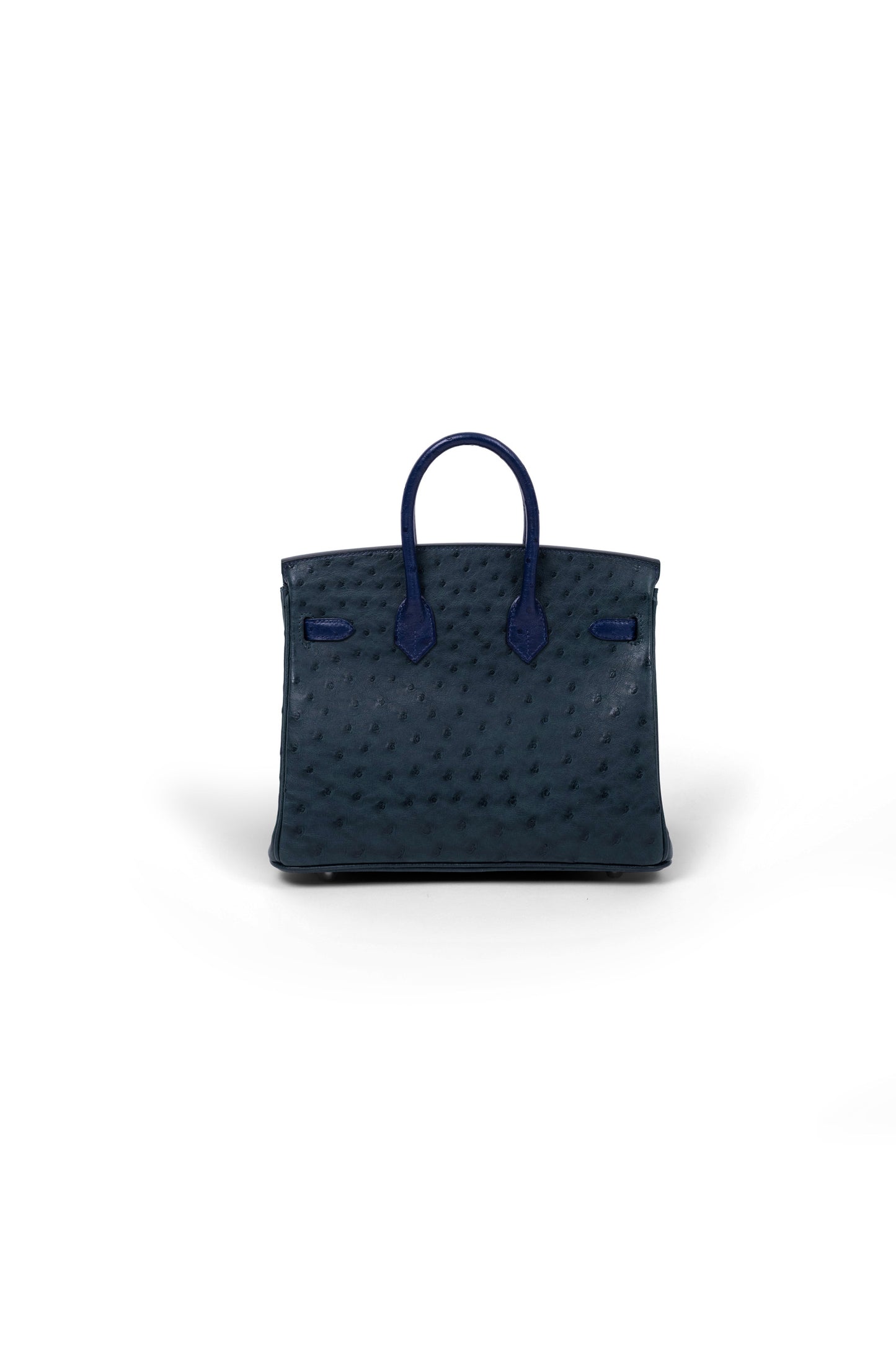 Hermès Birkin 25 Ostrich in Vert Cypress/Blue Iris PHW
