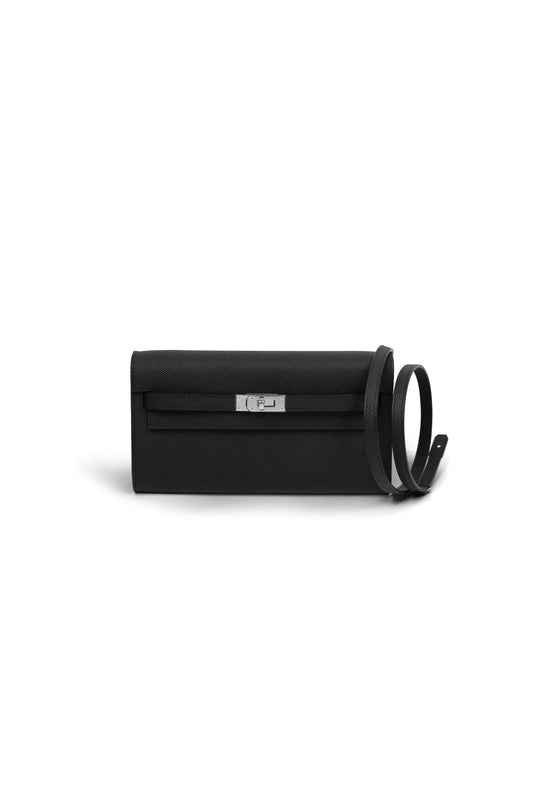 Hermès Kelly Wallet To Go Epsom Black PHW