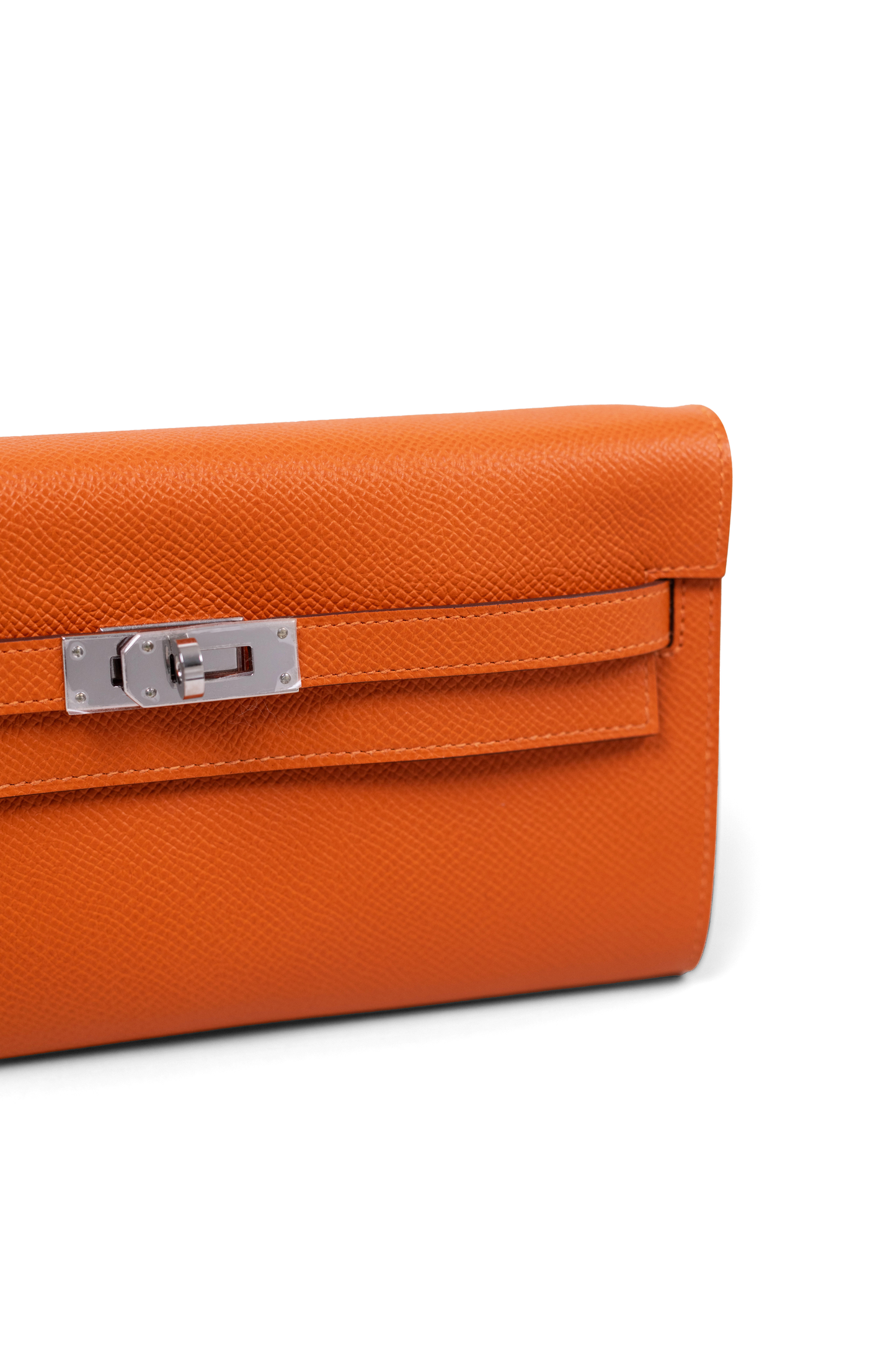Hermés Kelly Wallet To Go in Orange PHW