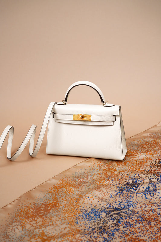 Hermès Mini Kelly 20 Epsom Nata GHW