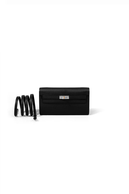 Hermes Kelly To Go Black Electrum HW