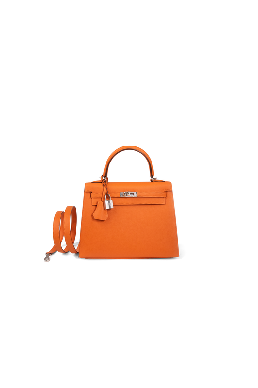 Hermes Kelly 25 Epsom Orange PHW