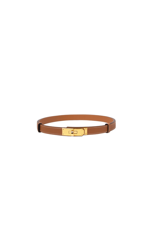 Hermes Kelly Belt in Gold with Gold Hardware