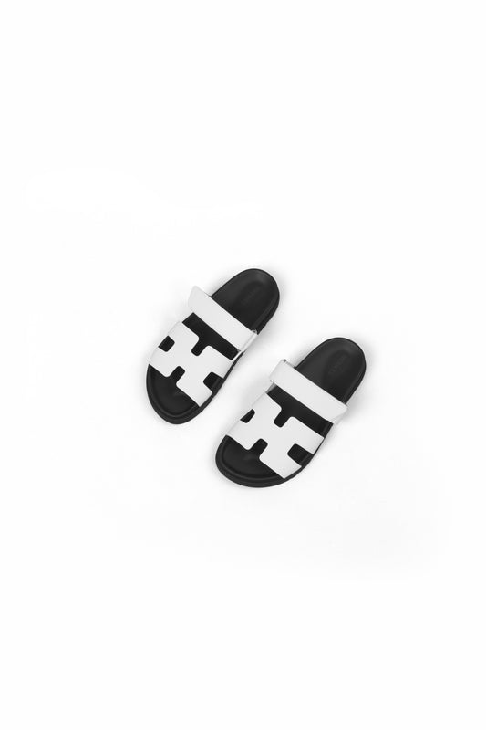 Hermes Chypre White Sandals
