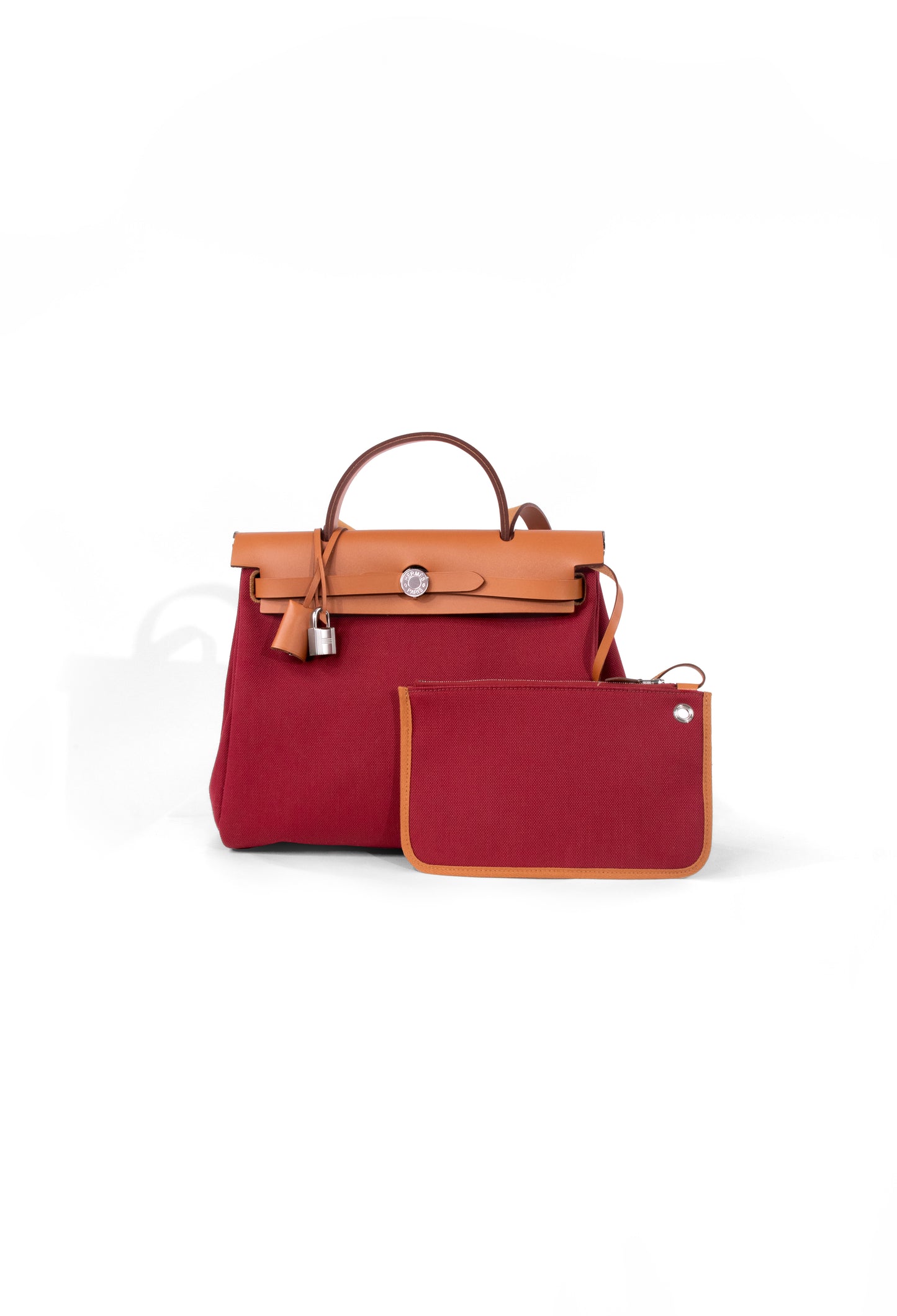 Hermes Herbag 31 Rouge Grenat/ Fauve PHW